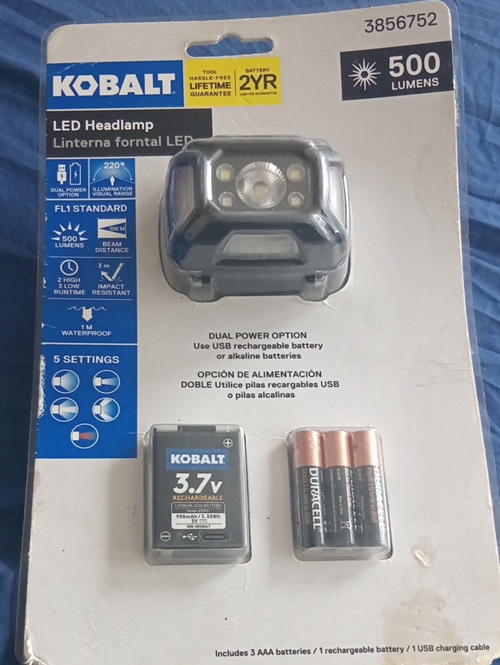 This is a Kobalt 500-Lumen 5-Mode LED Headlamp